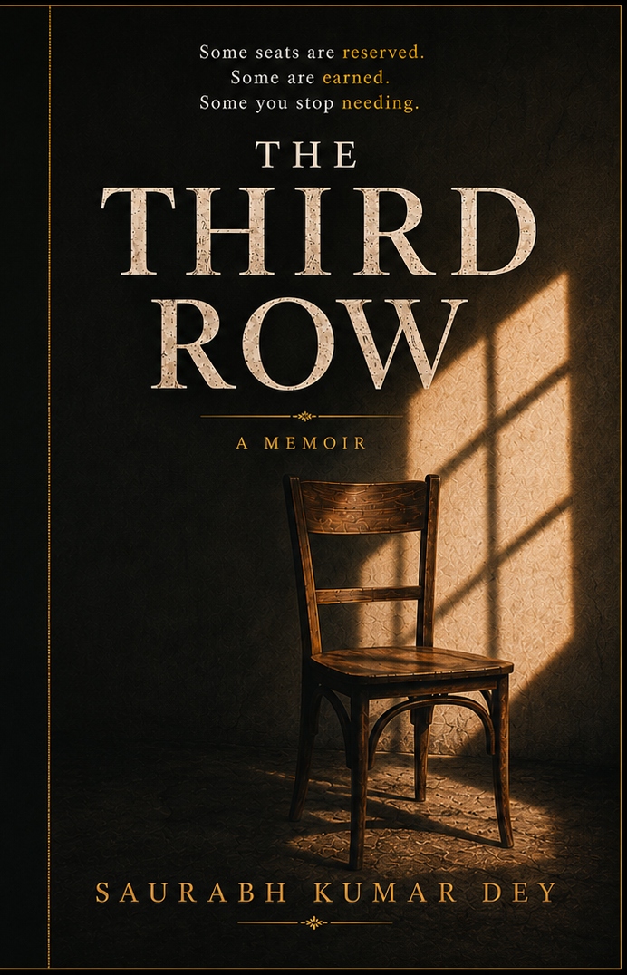 Official Book Cover of The Third Row: A Memoir by Saurabh Kumar Dey